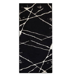 Conceptum Alfombra de Pasillo 80 x 200 Blanco y Negro